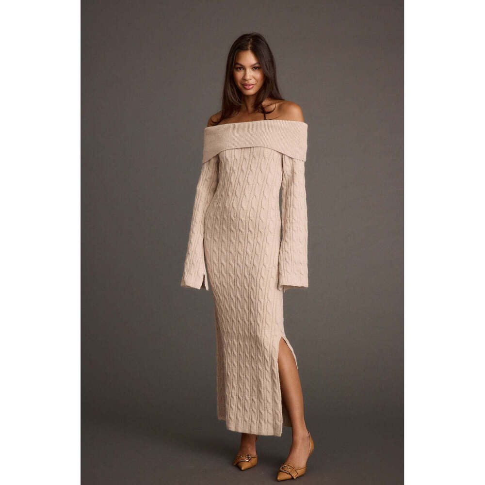NWT 12th Tribe Rhiannon Dusty Rose Sweater Maxi Dress Size M